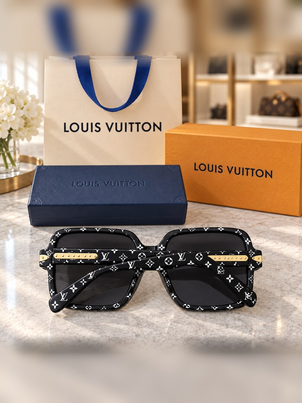 Louis Vuitton Black Monogram Shades - Picture 6 of 6